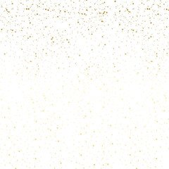 Golden Glitter Falling on transparent Background, Sparkle Confetti Effect, Festive Celebration Element