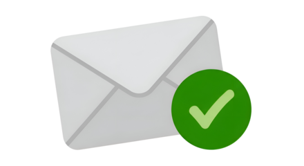 Email confirmed success with green checkmark icon