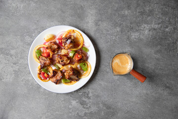 Thai cuisine:grilled ribs with lemon and chili