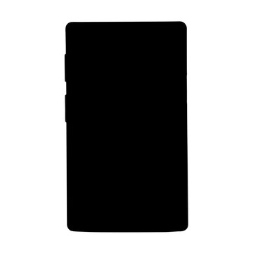 An intentionally obfuscated image, a minimalistic black and white silhouette of a notebook