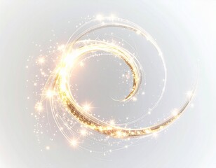 白い背景に浮かぶ炎の輪
