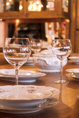 glasses on the table