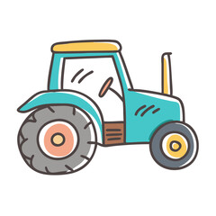 Farm tractor vector illustration scalable agricultural vehicle icon