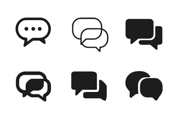Office Logo Variations. office collaboration. Set Logo of office collaboration: Chat thread bubbles. Icon set. harmonious logo variations of the same