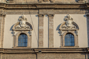 Colorful facades in the old town of Innsbruck, Austria
