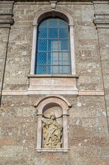 Facade detail of the Baroque Cathedral of St. James in Innsbruck, Austria
