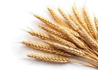 Isolated barley ears on a white background