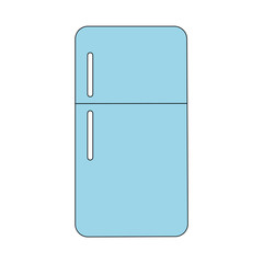 Light blue refrigerator for storing food items