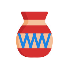 pottery artifact flat icon illustration