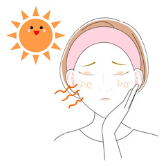 太陽による乾燥肌による悩