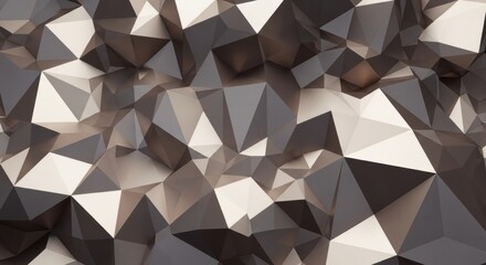 Abstract, geometric, low-poly background with complex, multi-faceted shapes