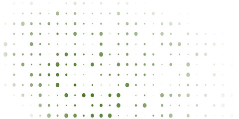 Light Green, Green vector layout, halftone horizontal. circle pattern, with irregular shapes.  Geometric pattern in halftone style, suitable for Design element posters, theme, card, banner.