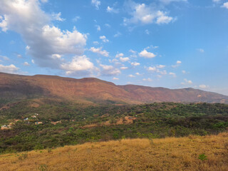 mountain landscape with blue sky