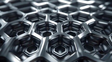 Fototapeta premium Titanium Honeycomb Texture - Engineering
