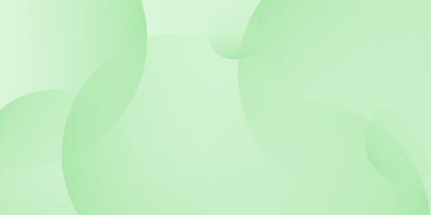 Minimalist soft Abstract Background in Gradient green and white Tones with Circles. Circle effect style geometric, abstract background.