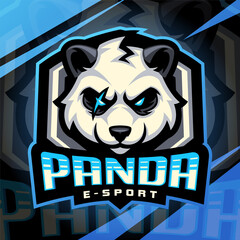 Panda esport mascot logo design