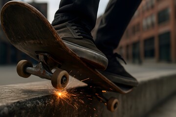 A Skateboarder Mid-Air Over a Set of Stairs