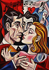 complex emotions of a male–female love affair.