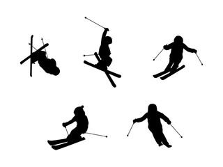 スキーイラストシルエット