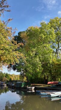 Odiham Hampshire England UK. 27.10.2025. Video. The Basingstoke Canal at Odiham in Hampshire England UK.