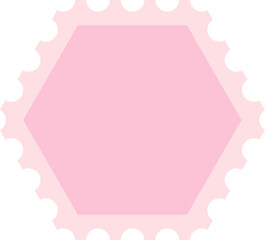 Hexagon Shaped Postage Stamp
