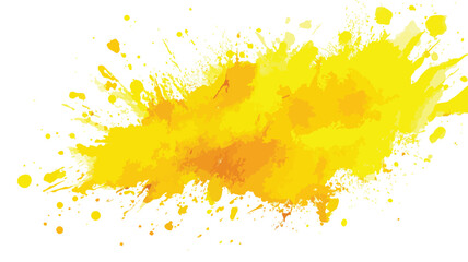 Vibrant Yellow Color Splash on White Background Vector Illustration