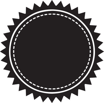 badge scalloped seal circular emblem blank center certificate vector