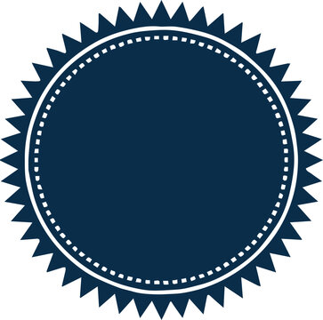 badge scalloped seal round emblem blank center template for logo use