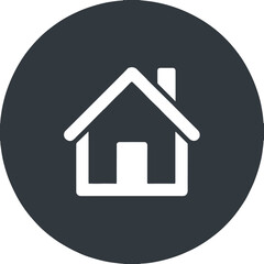 home house icon pitched roof chimney door homepage ui button