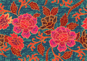 Batik Indonesian: is a technique of wax-resist dyeing applied to whole cloth, or cloth made using this technique originated from Indonesia.