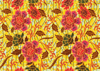 Batik Indonesian: is a technique of wax-resist dyeing applied to whole cloth, or cloth made using this technique originated from Indonesia.