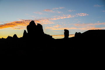 Roques de Garcia geological formations at sunset