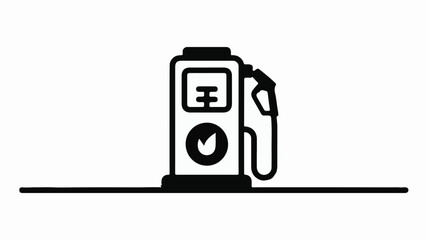 Simple icon of a gas pump, representing fuel, energy, and transportation.