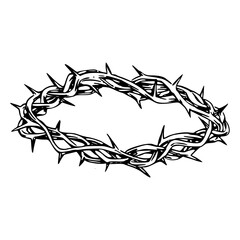 crown of thorns religious vector illustration