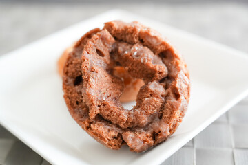 チョコオールドファッションの断面が美しい