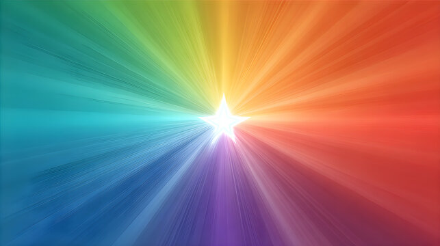 abstract rainbow star background