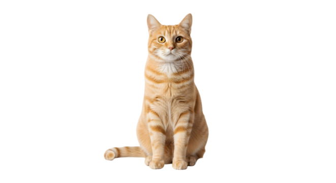 Orange Tabby Cat Sitting.