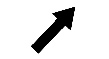 Simple black arrow pointing up and to the right.