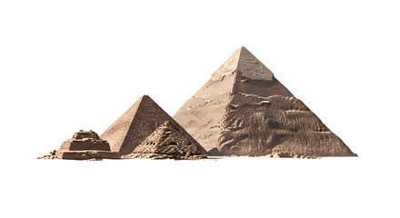 The Great Pyramids of Giza an Ancient Wonder Isolated.