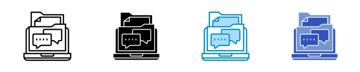 Message  Icon Set Multiple Style Collection