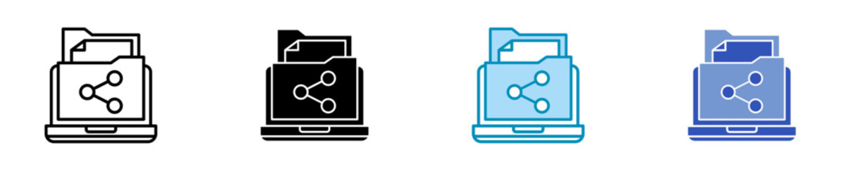 Share  Icon Set Multiple Style Collection