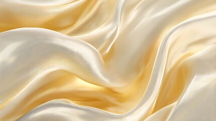 Obraz premium Rich, flowing golden fabric displays luminous, undulating texture and highlights.