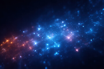 Fototapeta premium Cosmic energy flow universe digital art dark space close-up vibrant colors