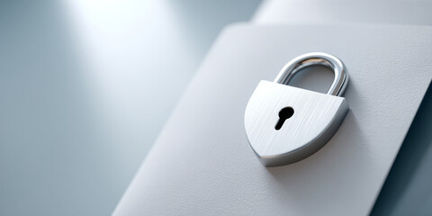 A padlock on a closed folder represents security and privacy in business or personal matters