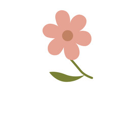 Soft peach flower with green stem, perfect for gentle, natural, or spring-inspired branding and decor visuals.

