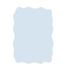 Light blue wavy frame, cool tone perfect for spa themes, wellness designs, and calming minimalist compositions.
