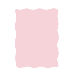 Obraz premium Pink wavy border frame, soft pastel tone ideal for baby showers, wedding invites, and romantic design compositions. 