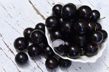 Delicious ripe jabuticaba fruits (Plinia cauliflora)