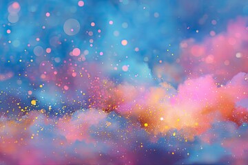 Abstract Colorful Bokeh Background With Glitter