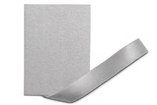 White textile label mockup for clothing branding, blank fabric tag with ribbon, transparent background - Powered by Adobe